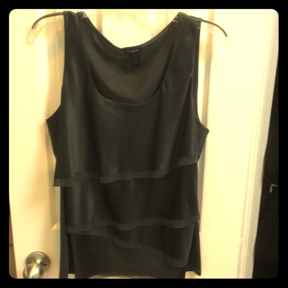 Ann Taylor dressy grey blouse